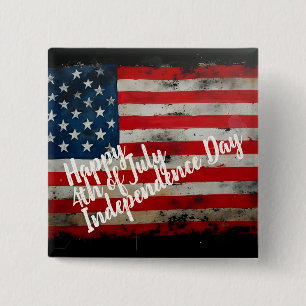 Chapa Cuadrada Arte patriótico 4 de julio Día de la Independencia