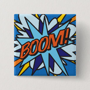Chapa Cuadrada Arte Pop de Cómic BOOM!