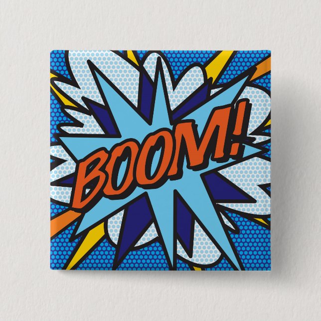Chapa Cuadrada Arte Pop de Cómic BOOM! (Anverso)