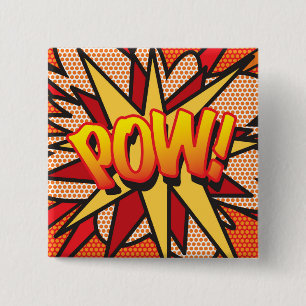 Chapa Cuadrada Arte Pop de Cómic POW!