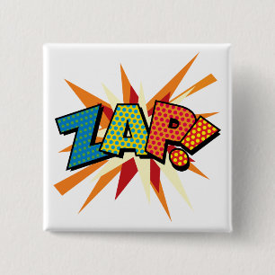 Chapa Cuadrada Arte Pop de Cómic ZAP!