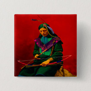Chapa Cuadrada Arte pop indio cherokee