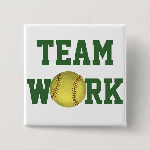 Chapa Cuadrada Arte Softball pintado
