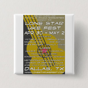 Chapa Cuadrada Arte solitario del poster del Fest de Uke de la