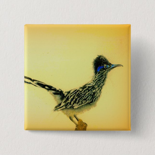 Chapa Cuadrada Arte usable del Roadrunner (Anverso)