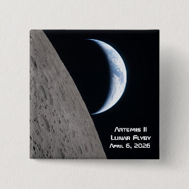 Chapa Cuadrada Artemis II sobrevuelo lunar