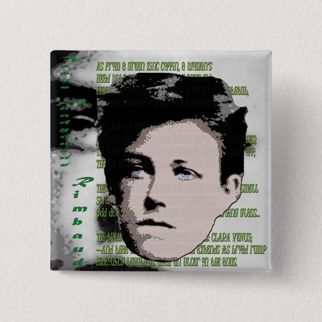 Chapa Cuadrada Arthur Rimbaud (Anverso)