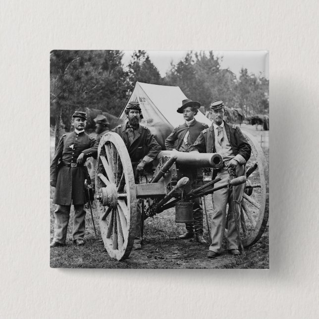 Chapa Cuadrada Artillería de la guerra civil, 1860s (Anverso)