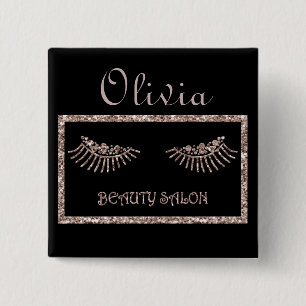 Chapa Cuadrada Artista de maquillaje Ojos Lazas Purpurinas Dris S