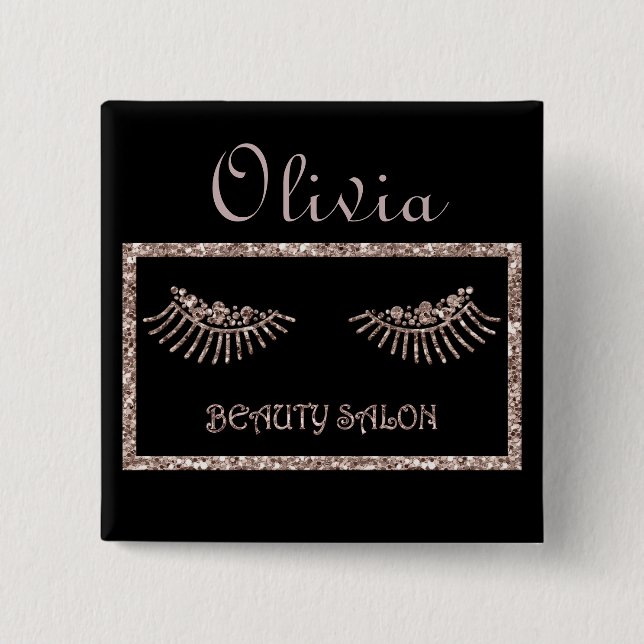 Chapa Cuadrada Artista de maquillaje Ojos Lazas Purpurinas Dris S (Anverso)