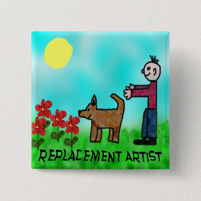 Chapa Cuadrada Artista de reemplazo (Anverso)