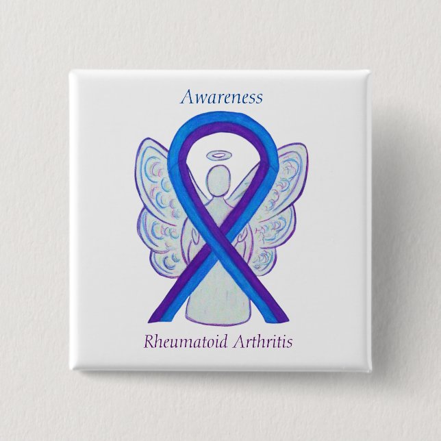 Chapa Cuadrada Artritis reumatoide Sensibilización Cinta Angel Pi (Anverso)
