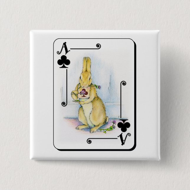 Chapa Cuadrada As de clubs (Anverso)