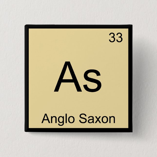 Chapa Cuadrada As - Símbolo de elemento de química divertida Angl (Anverso)