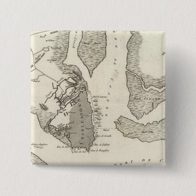 Chapa Cuadrada Asedio de Charleston (Anverso)