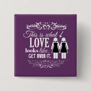 CHAPA CUADRADA ASÍ SE VE EL AMOR LESBIANO