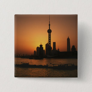 Chapa Cuadrada ASIA, China, Shanghai Vista de la torre de televis