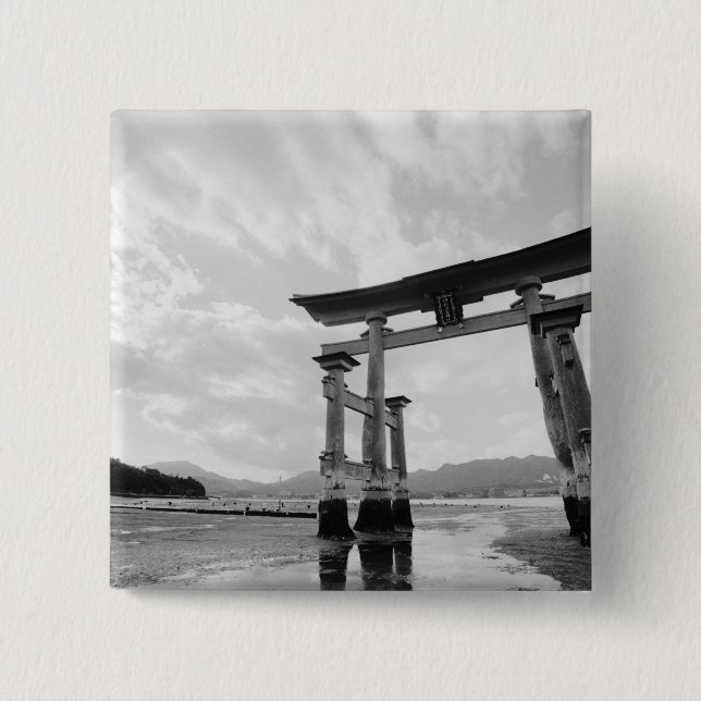 Chapa Cuadrada Asia, Japón, Myajima. Puerta Torri 2 (Anverso)