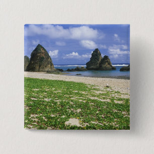 Chapa Cuadrada Asia, Japón, Okinawa, costa de Yambaru, mar