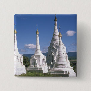 Chapa Cuadrada Asia, Myanmar, Lago Inle. Pagodas. 2