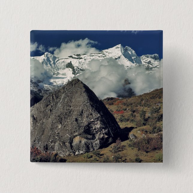 Chapa Cuadrada Asia, Nepal, Sagarmatha NP. Una oración budista (Anverso)