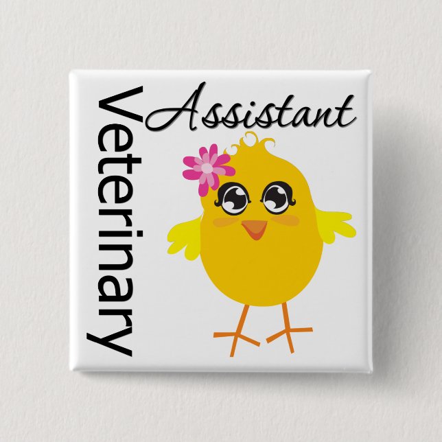 Chapa Cuadrada Asistente veterinario (Anverso)