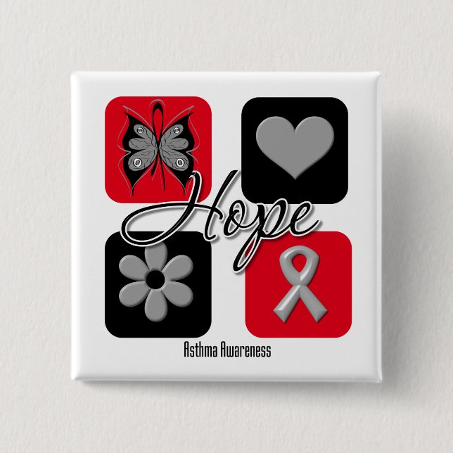 Chapa Cuadrada Asma Esperanza Amor Inspira Conciencia (Anverso)