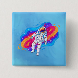 Chapa Cuadrada Astronauta