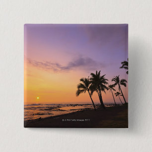 Chapa Cuadrada Atardecer en la bahía de Kahaluu en Kona, Hawaii 2