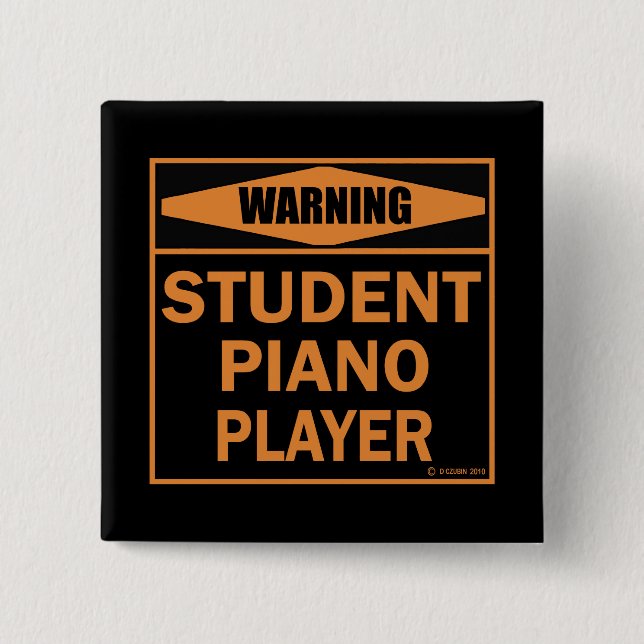 Chapa Cuadrada ¡Atención! ¡Piano Jugador Estudiantil! (Anverso)