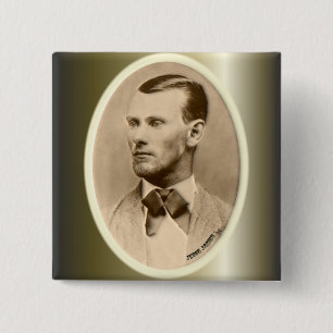 Chapa Cuadrada Atracador de bancos proscrito James de Jesse