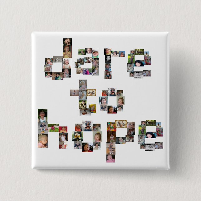 Chapa Cuadrada Atrevimiento para esperar los botones (Anverso)