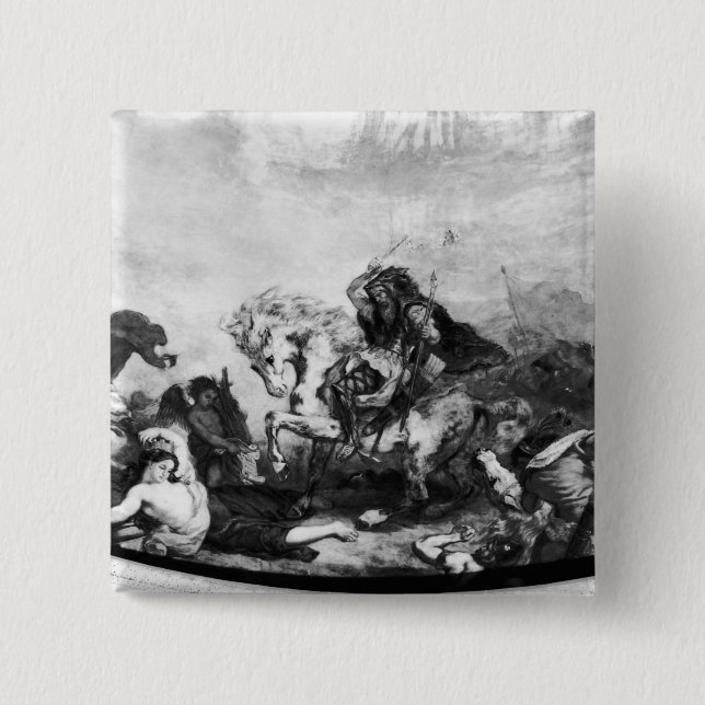 Chapa Cuadrada Attila el Hun y sus hordas (Anverso)