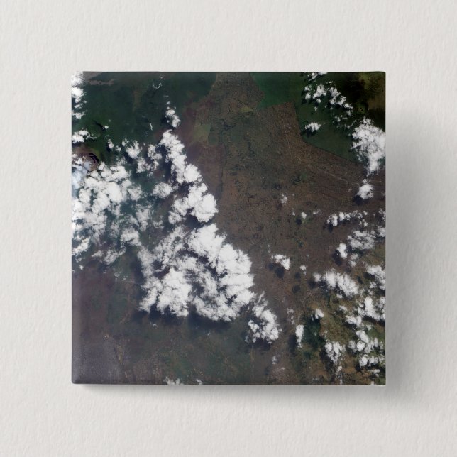 Chapa Cuadrada Aumentos de ciruela del volcán Nyiragongo en la RD (Anverso)