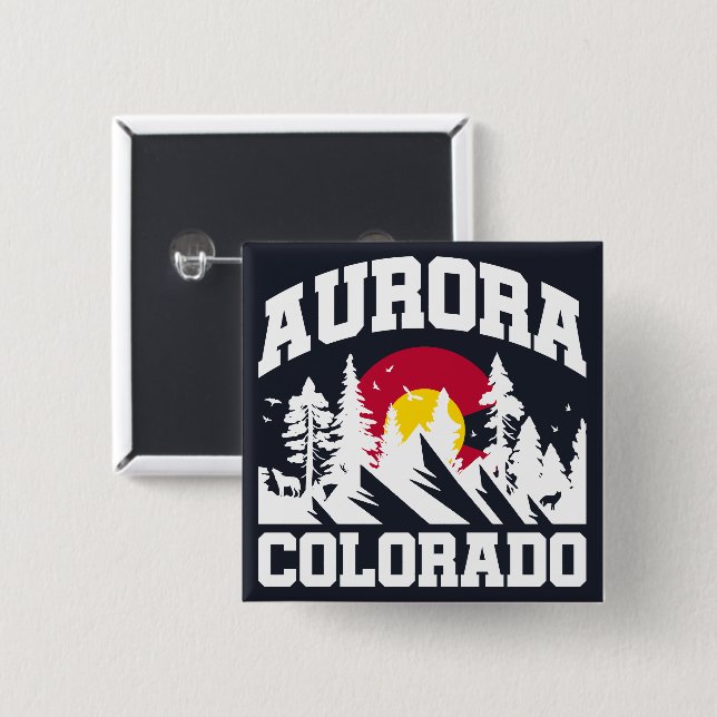 Chapa Cuadrada Aurora, Colorado (Anverso y reverso)