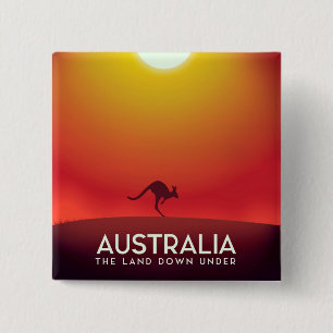 Chapa Cuadrada Australia "El suelo bajo" estampado de vacaciones.