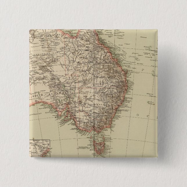 Chapa Cuadrada Australia, Nueva Zelandia (Anverso)