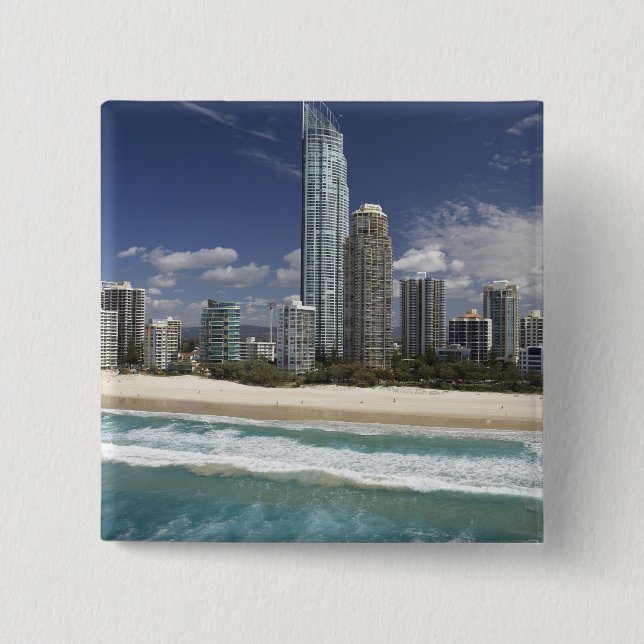 Chapa Cuadrada Australia, Queensland, Gold Coast, surfistas (Anverso)