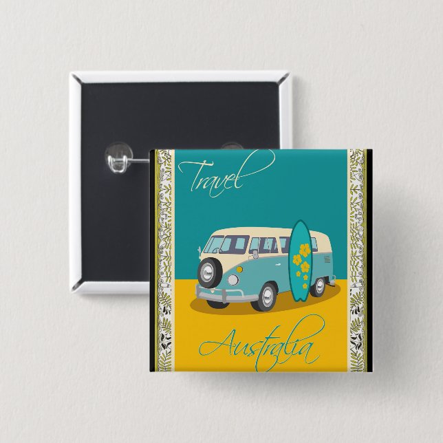 Chapa Cuadrada Australia: Viajes (Anverso y reverso)