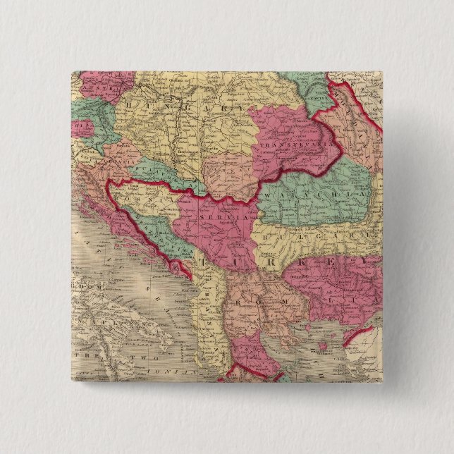 Chapa Cuadrada Austria Turquía En Europa Y Grecia (Anverso)