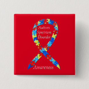 Chapa Cuadrada Autismo Trastorno del espectro Personalizado Pañon