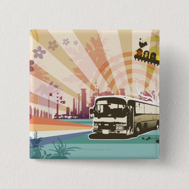 Chapa Cuadrada Autobús (Anverso)