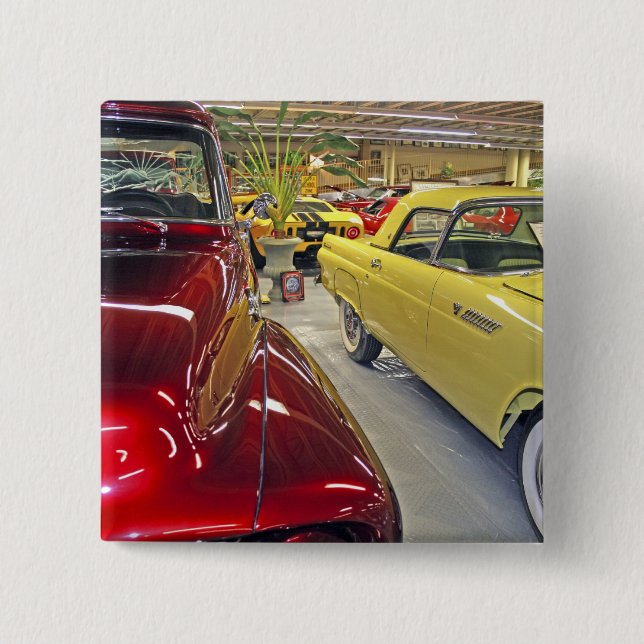 Chapa Cuadrada Automóviles antiguos en el Museo del Automóvil de  (Anverso)