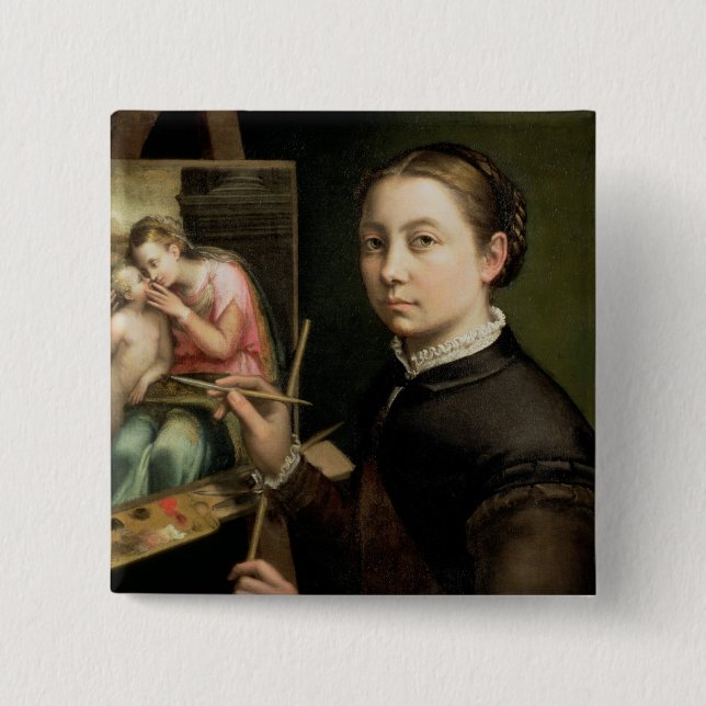 Chapa Cuadrada Autorretrato, 1556 (Anverso)