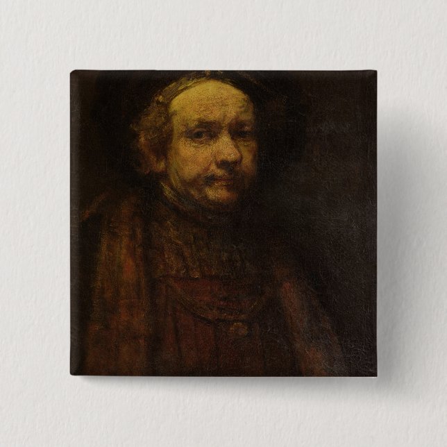 Chapa Cuadrada Autorretrato como viejo hombre, c.1664 (aceite en (Anverso)