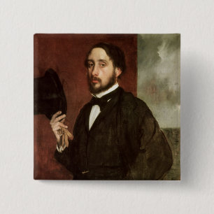 Chapa Cuadrada Autorretrato de Edgar Degas el , c.1862