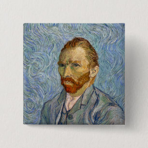Chapa Cuadrada Autorretrato de Vincent Van Gogh