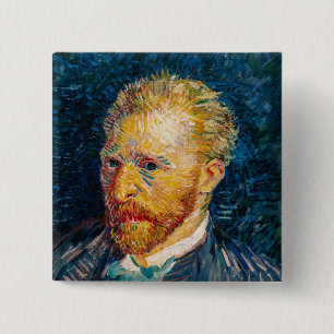 Chapa Cuadrada Autorretrato de Vincent Van Gogh