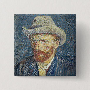 Chapa Cuadrada Autorretrato de Vincent van Gogh el   con el