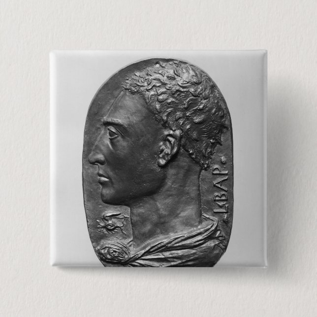 Chapa Cuadrada Autorretrato del medallón (Anverso)